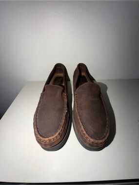 Azalea Women's Brown Sueded leather Slip-On Loafers. Sz 8.5